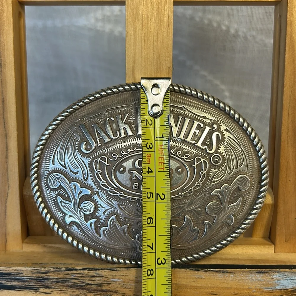 Jack Daniel’s Old No. 7 Brand silver colored belt buckle made